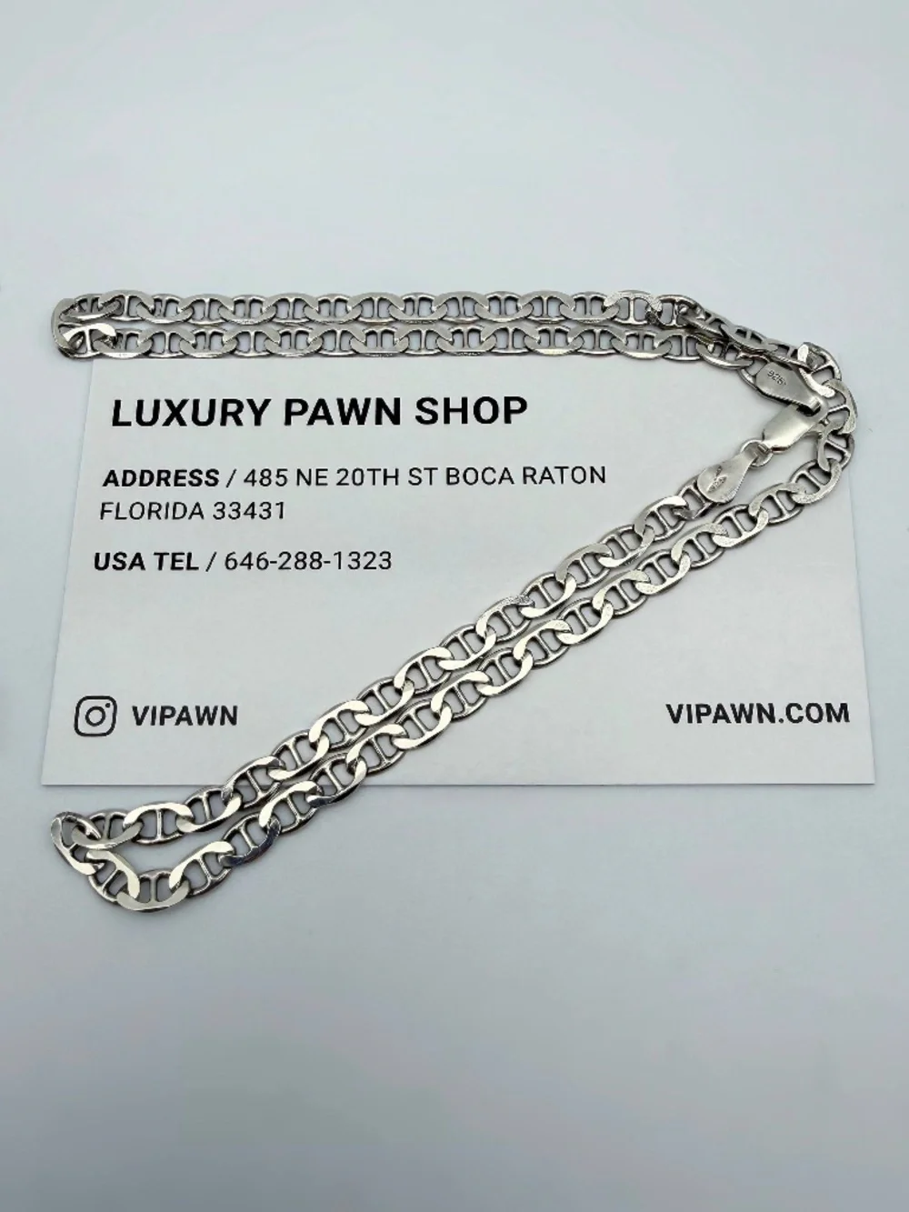 Italy 925 Sterling Silver Mariner Link Chain Unisex Necklace 16” 5mm